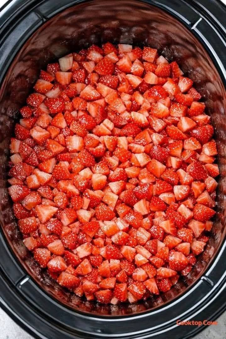 Toss fresh diced strawberries and two secret ingredients into the slow cooker to create a treat so decadent, your family won’t stop talking about it!