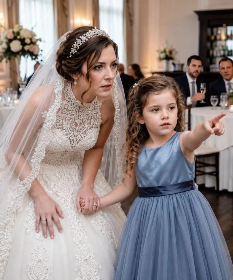 My 5-year-old daughter pulled on my wedding dress and whispered to me, “Mommy, Daddy’s done something wrong.” A few minutes later, I stopped the ceremony.