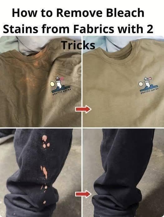 How to Remove Bleach Stains from Fabrics with 2 Tricks1