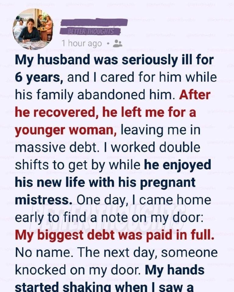I Sacrificed Everything to Save My Husband—He Left Me Buried in Debt After His Recovery, and His Mistress Delivered a Stunning Surprise