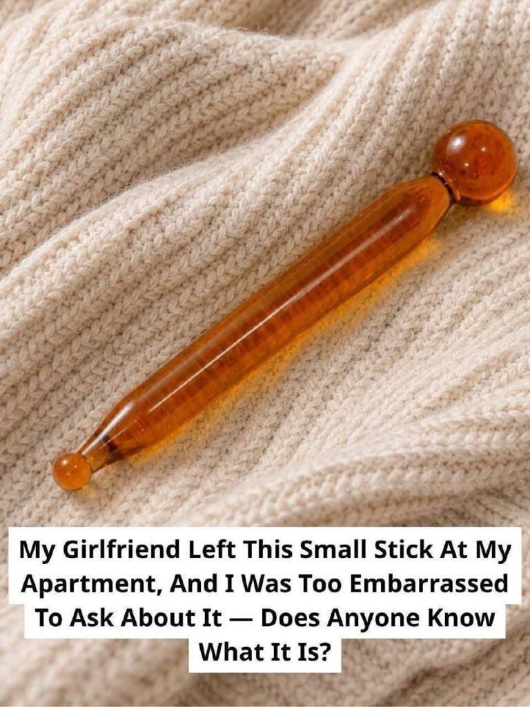 My girlfriend accidentally left this small amber-colored stick at my apartment, and to be honest… I had absolutely no idea what it was.