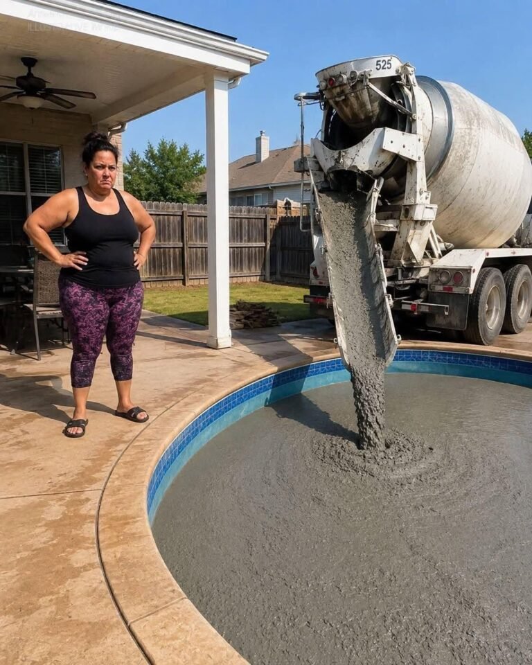 My Neighbor Filled My Pool With Concrete Because My Kids Were “Too Loud”—She Never Saw What Came Next.
