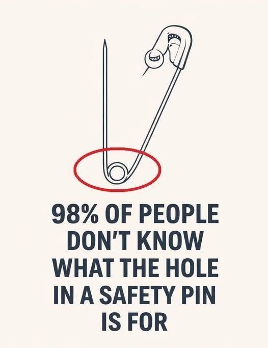 What’s the Hole in a Safety Pin For?