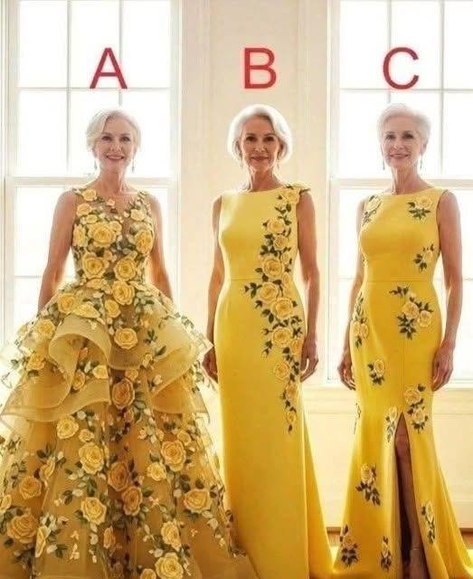Help my mom pick out the mother-of-the-groom’s dress! Please!