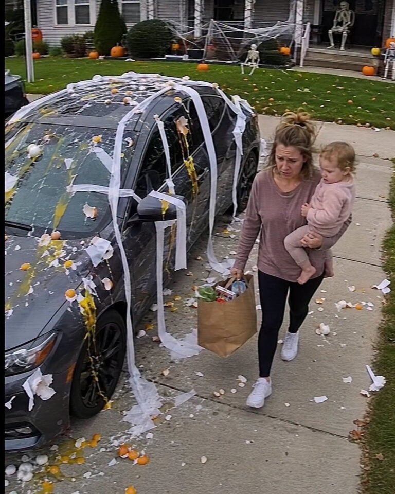 My Neighbor Egged My Car Because I Blocked The View Of His Halloween Decorations — So I Brought Him A “GIFT” He’ll Never Forget