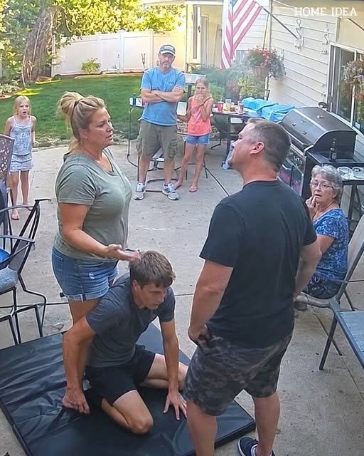 My Brother-In-Law Pushed My Thirteen-Year-Old Son Onto The Backyard Mat, Then Mocked Me In Front Of The Family While My Husband Stayed Silent. Six Seconds Later, He Was The One On The Mat, Learning Who I Really Was.