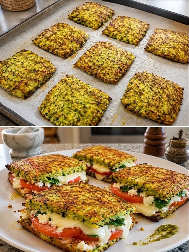 Zucchini-Crusted Grilled Cheese Sandwiches