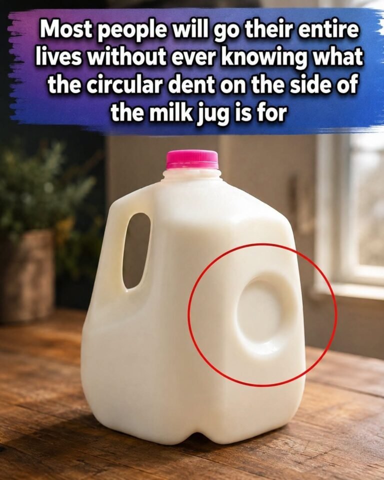 The Hidden Purpose Behind That Little Dent on Your Milk Jug — And Why It Matters More Than You Think