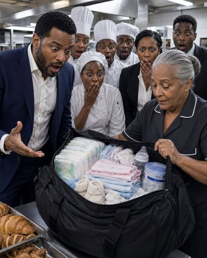 The owner saw his cleaner leave every night with a very heavy suitcase. One night, he stopped her in front of six workers and said, “Open it now or you’re fired.” She had worked there for three years without a single problem. She slowly opened the bag—and what was inside shocked everyone, revealing a heartbreaking secret about her daughter and her two-year-old granddaughter.