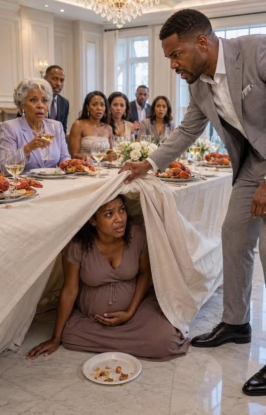 “I Came Home Early and Found My 8-Months-Pregnant Wife Kneeling Under the Dining Table Eating Scraps While My Mother Hosted a Luncheon Above Her Head — ‘She Was Only Useful for Lending Us Her Womb.’”