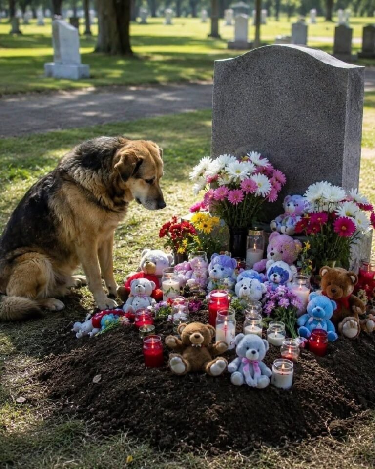 A Stranger’s Dog Sat by My Late Son’s Grave Every Day for a Year—Then He Came to My Yard Carrying a Toy