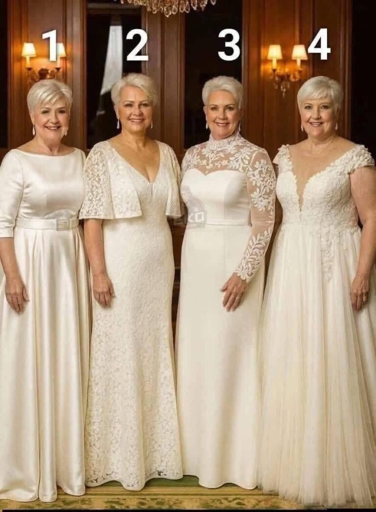 Four dresses, one timeless bride: which wedding dress is most suitable for women over 60?