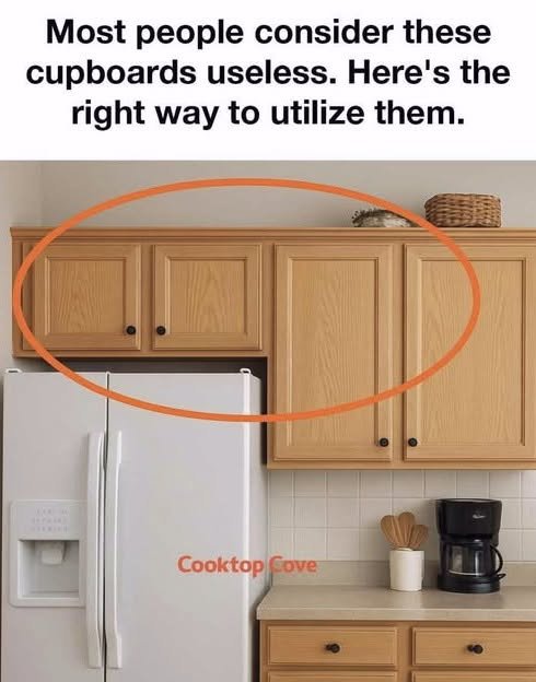 Most people consider these cupboards useless. Here’s the right way to utilize them.