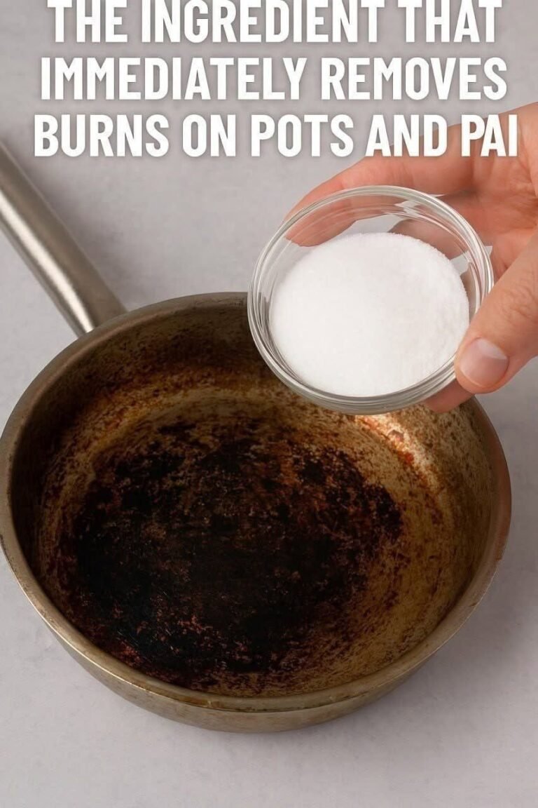 The ingredient that immediately removes burns in pots and pans. It costs less than 1 euro