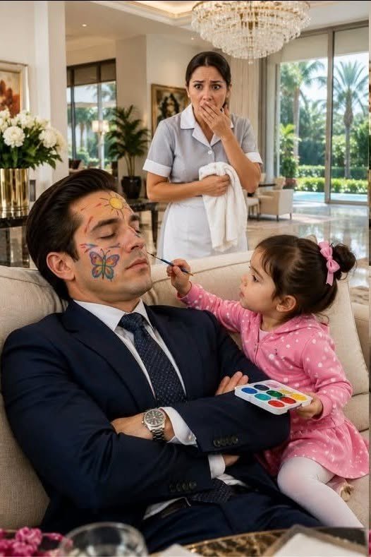 The girl painted the face of the sleeping millionaire and ended up discovering the real thief of the mansion.