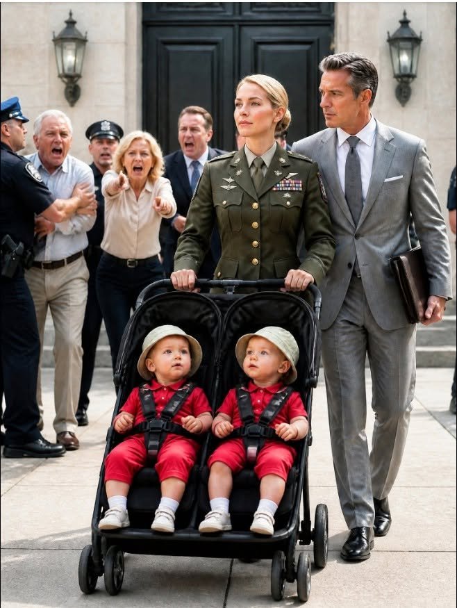 While carrying our twins, I stayed silent as the community credited my husband’s mistress with saving his parents’ property. Days later, he served me divorce papers in the hospital, calling me worthless and leaving without realizing my true rank as a U.S. Army colonel. He thought he had won, until I showed up again with a military escort, senior officers, and law enforcement standing behind me.