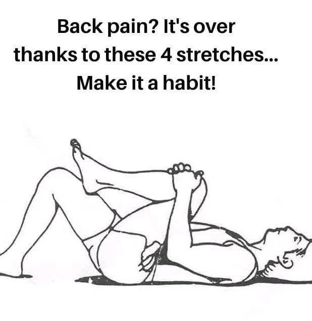 Back pain? It’s over with these 4 stretches…Make it a habit!