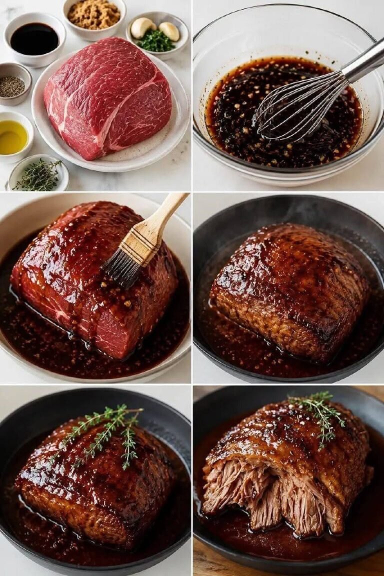 Confit pork with beer and melting maple syrup (slow-cooked in the oven)