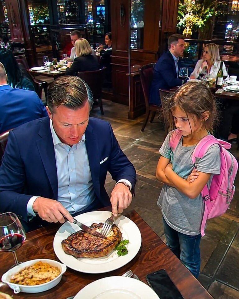 A Little Girl Walked Into an Upscale Restaurant and Whispered, “Sir… Can I Eat With You?” — What Happened Next Melted Everyone’s Heart
