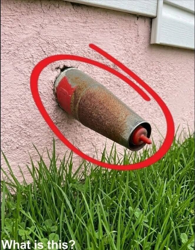 I noticed this on the wall of my garage. The house was built in 2003. The whole family has been looking at it for an hour, but we still can’t figure out