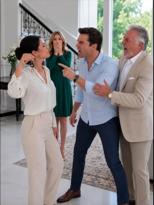 My father-in-law came to see the house my parents had bought for me, but when my husband started renting rooms to his family and asked for the keys, a single sentence made his father turn pale…