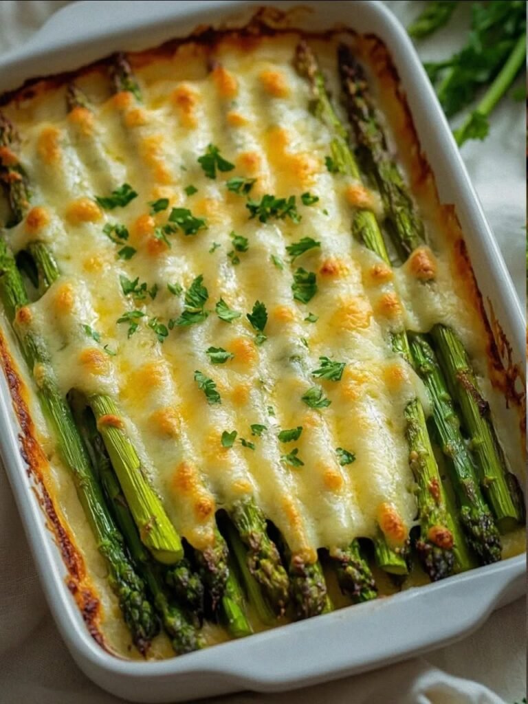 Irresistible Cheesy Baked Asparagus You Can’t Resist!
