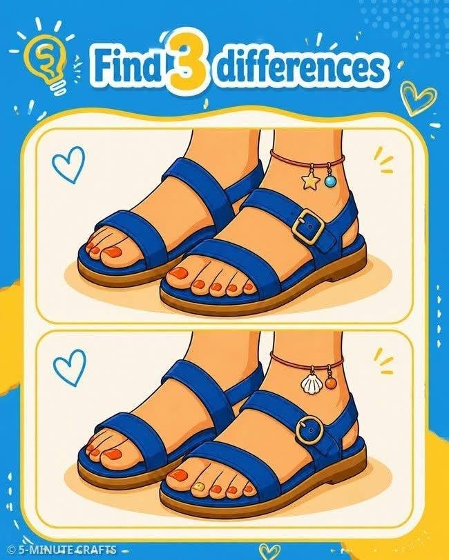 “Find 3 Differences”: The Sandals Puzzle, Solved
